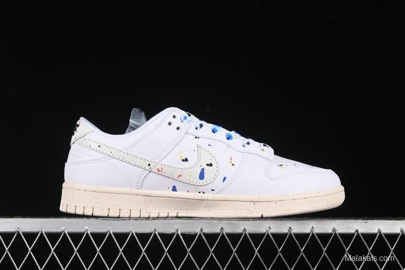 Nike SB Dunk Low Gucci Collaboration - Ink Splatter White Swoosh Anniversary Custom Low-Top Casual Sneakers - FC2025-305