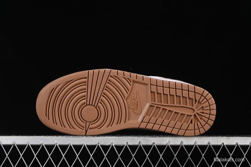 Nike Air Jordan 1 Low AJ1 White Tan Low-Top Casual Sneakers - DC0774-202