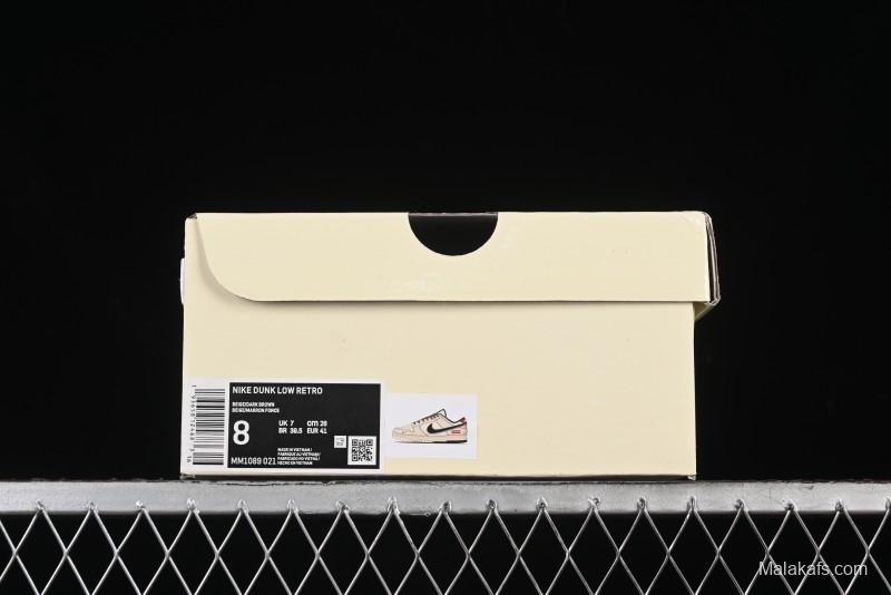 Nike SB Dunk Low SUP Collaboration - Distressed Black Swoosh Anniversary Custom Low-Top Skate Shoes - MM1089-021