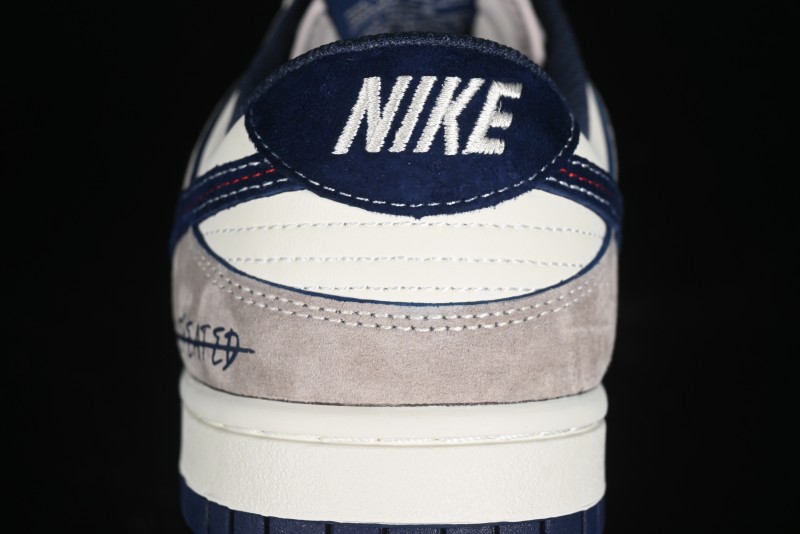 Nike SB Dunk Low UN Collaboration - Splatter Navy Swoosh Anniversary Custom Low-Top Casual Skate Shoes - DJ2024-041