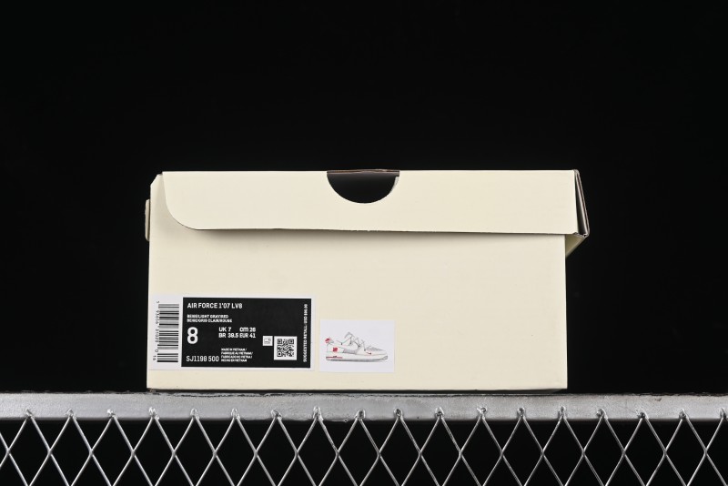 Nike Air Force 1 '07 Low UN Collaboration - Beige Silver Trim Lace-Up Casual Sneakers - SJ1198-500