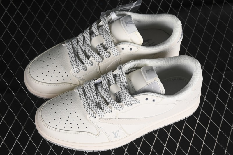 Nike Travis Scott x Fragment Design x Air Jordan 1 Low OG SP AJ1 LV Collaboration - XZ1268-002