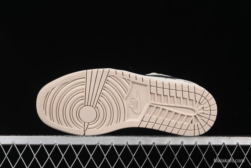 Nike Air Jordan 1 Low AJ1 The North Face Collaboration - Beige Coffee Retro Basketball Shoes - SJ9950-028