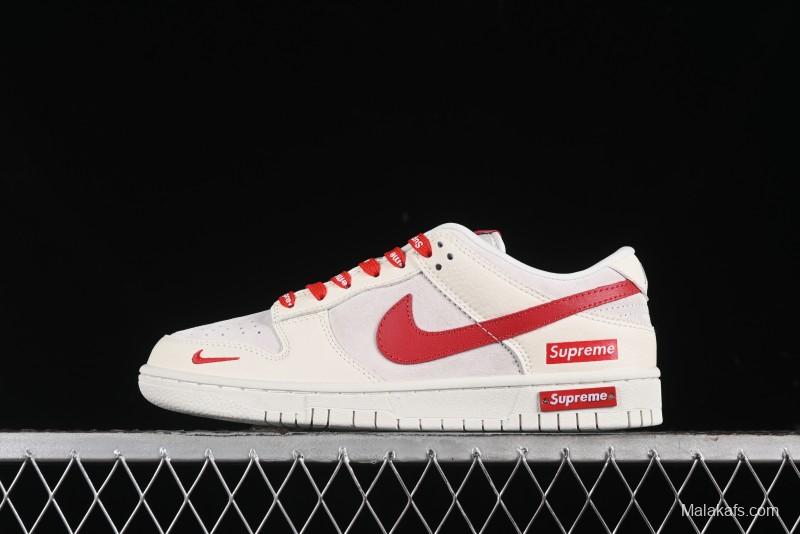 Nike SB Dunk Low Supreme Collaboration - Anniversary Edition Customized Low-Top Casual Skate Shoes - KK1333-002