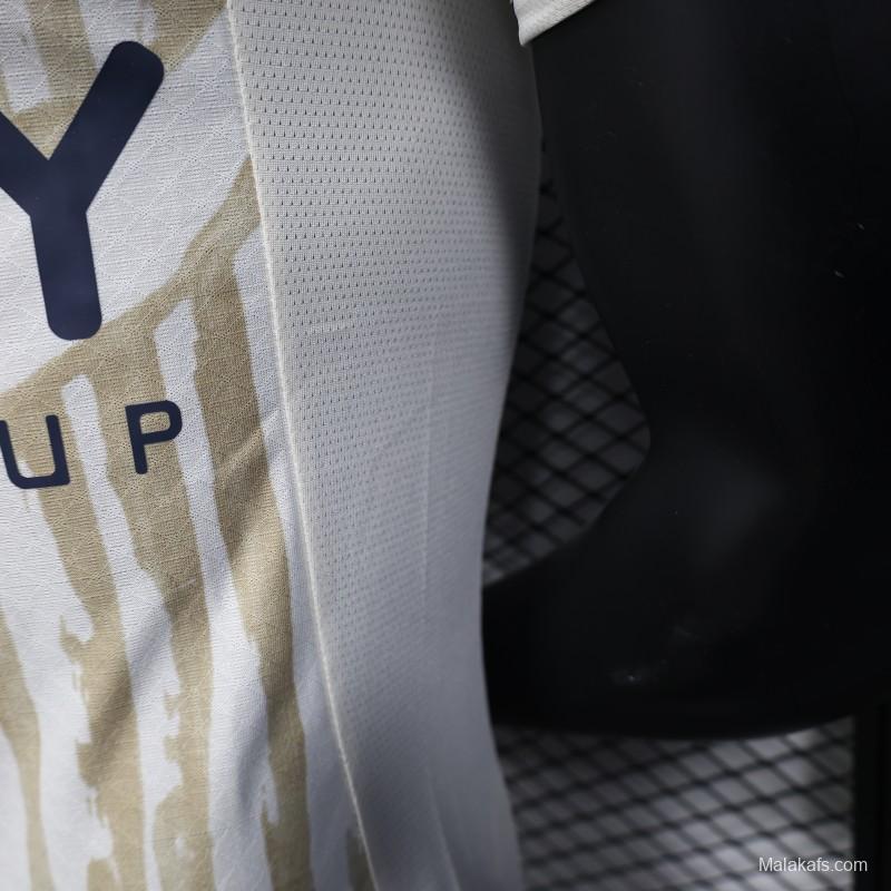 Player Version 25/26 Al Hilal White with Gold Stripes Jersey