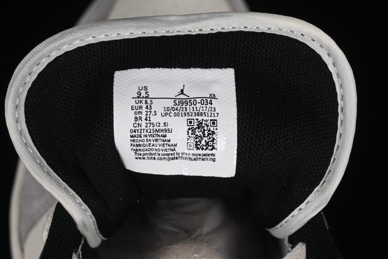 Nike Air Jordan 1 Low Stussy Collaboration - Grey Black Red Label Retro Basketball Shoes - SJ9950-034