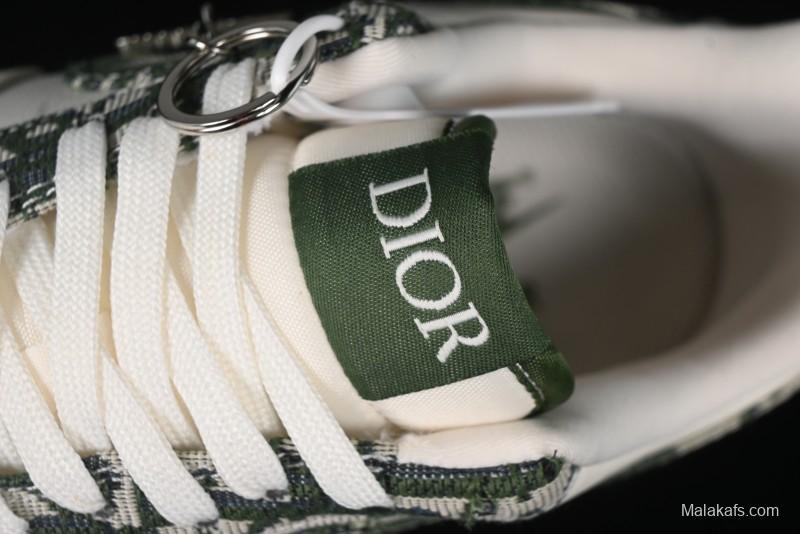 Nike Air Force 1 '07 Low Dior Collaboration - Beige Green Swoosh Low-Top Casual Sneakers - KK1988-010