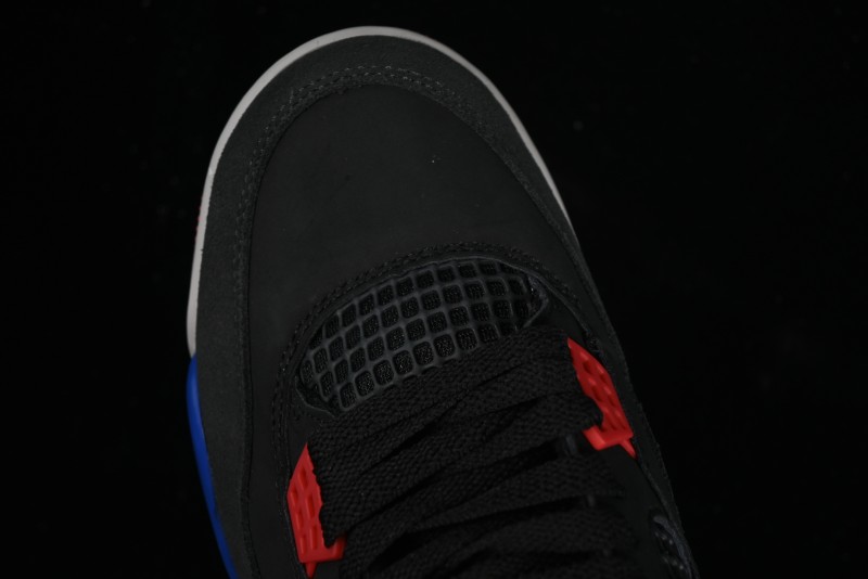 Nike Air Jordan 4 Retro Basketball Shoes in Black, Blue and Neutral Grey - FV5029-003