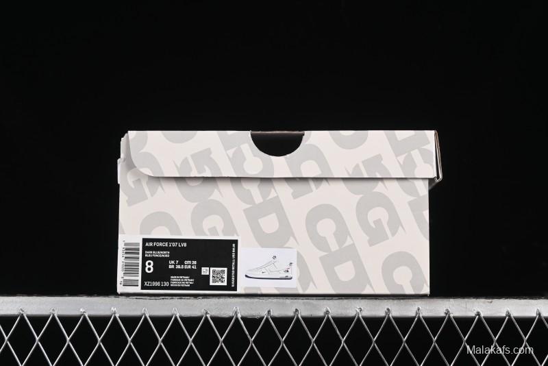 Nike Air Force 1 '07 Low Supreme The North Face Collaboration - Off White Light Blue Casual Sneakers - XZ1996-130