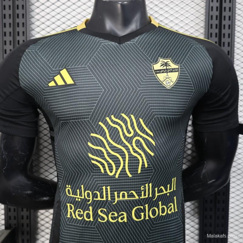 Player Version 25/26 Al-Ahli Saudi FC Black with Geometric Pattern Jersey
