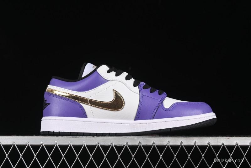 Nike Air Jordan 1 Low AJ1 Retro Basketball Shoes Lakers Purple Gold Kobe Tribute - DC2024-028