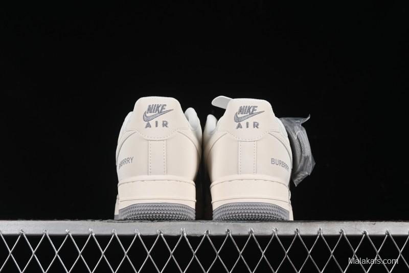 Nike Air Force 1 '07 Low Burberry Collaboration - Beige Grey Low-Top Casual Sneakers - BB8588-225