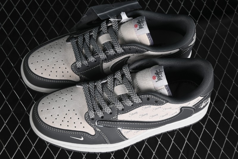 Nike Travis Scott x Fragment Design x Air Jordan 1 Low OG SP AJ1 Retro Sneakers - XZ3398-003