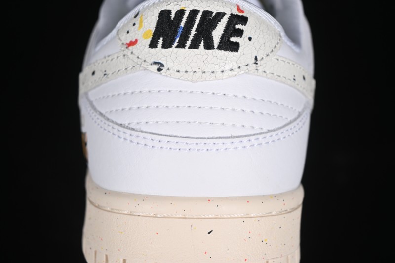 Nike SB Dunk Low Gucci Collaboration - Ink Splatter White Swoosh Anniversary Custom Low-Top Casual Sneakers - FC2025-305