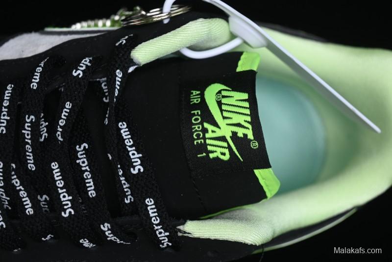 Nike Air Force 1 '07 Low Supreme Collaboration - Night Glow Low-Top Casual Sneakers - DF0188-009