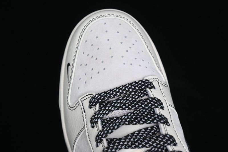 Nike SB Dunk Low UN Collaboration - Beige Black Line Black Sole Anniversary Custom Low-Top Casual Skate Shoes - BB7518-004