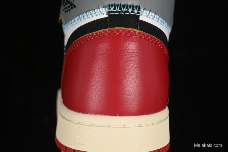 Nike Union x Air Jordan 1 Retro High Basketball Shoes with Chicago-Inspired Colorway - HV8563-600