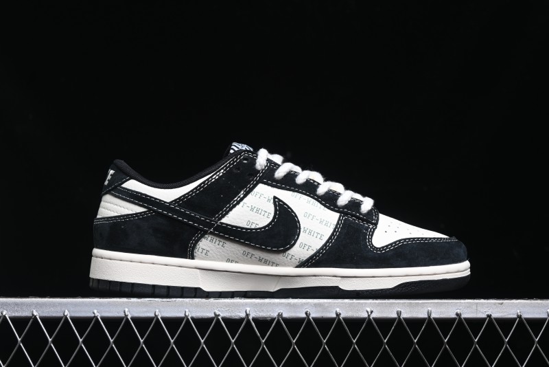 Nike SB Dunk Low Off-White Collaboration - Anniversary High-End Custom Low-Top Casual Skate Shoes - YX5066-211