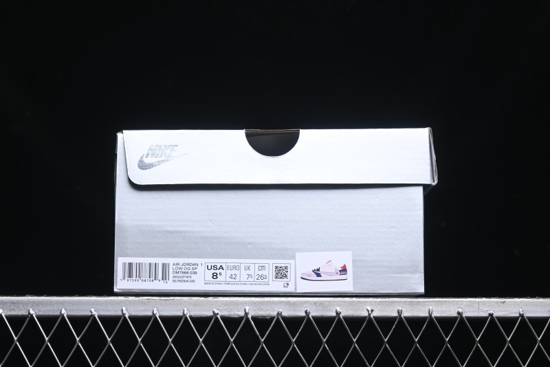 Nike Travis Scott x Fragment Design x Air Jordan 1 Low OG SP AJ1 Multi-Color Patchwork Low-Top Casual Sneakers - DM7866-039