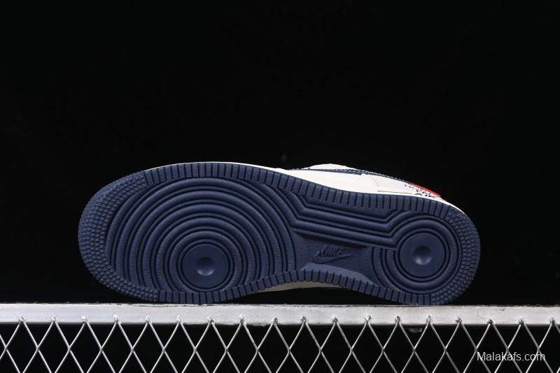 Nike Air Force 1 '07 Low Supreme The North Face Collaboration - Pig Eight Navy Blue Casual Sneakers - XZ6188-118