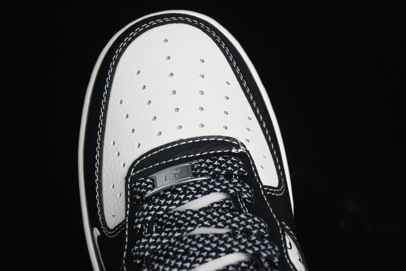 Nike Air Force 1 '07 Low Stussy Collaboration - Beige Black Pattern Red Outsole Low Top Casual Sneakers - XZ6188-339