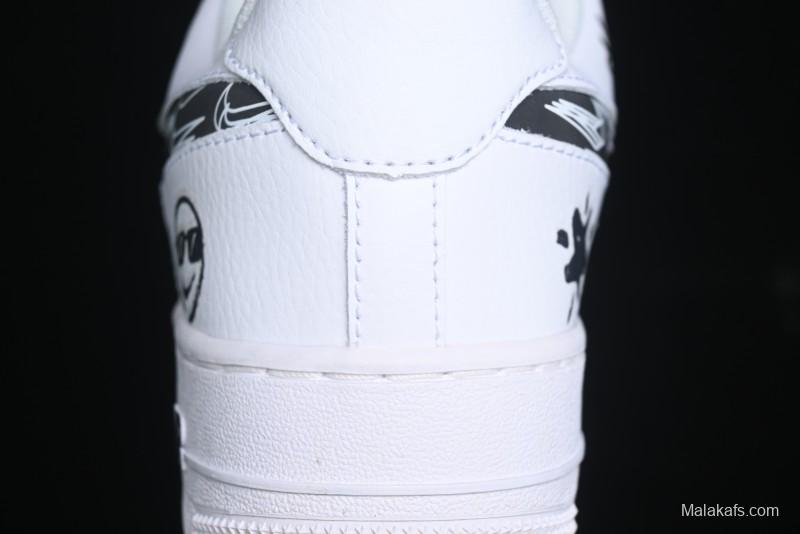 Nike Air Force 1 '07 Low "Smiley Face" Casual Sneakers - FB8971-020