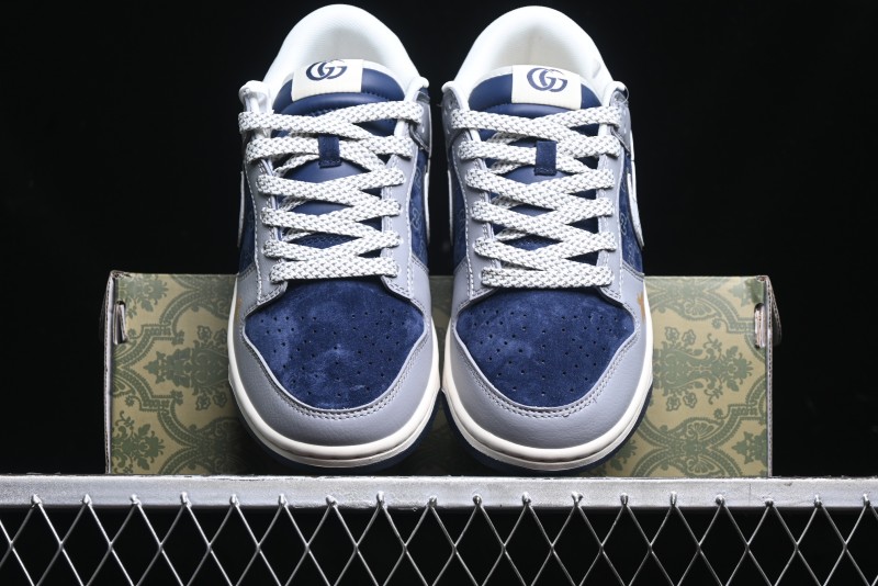 Nike SB Dunk Low Gucci Collaboration - Small Bee Pattern White Swoosh Anniversary High-End Custom Low-Top Casual Sneakers - FC1688-195