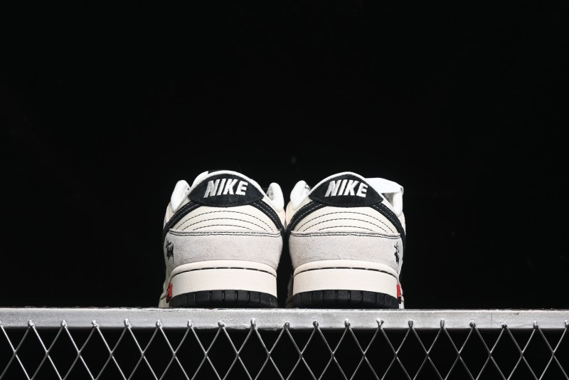 Nike SB Dunk Low Stussy Collaboration - Embroidered Black Swoosh Anniversary High-End Custom Low-Top Casual Sneakers - MM1089-031
