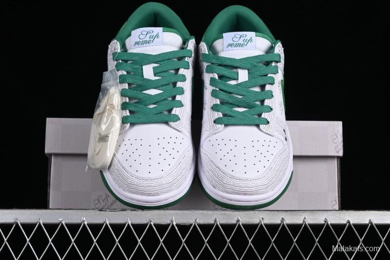 Supreme x Nike Dunk Low SB Skate Shoes with Zoom Air Cushion - XD6188-033