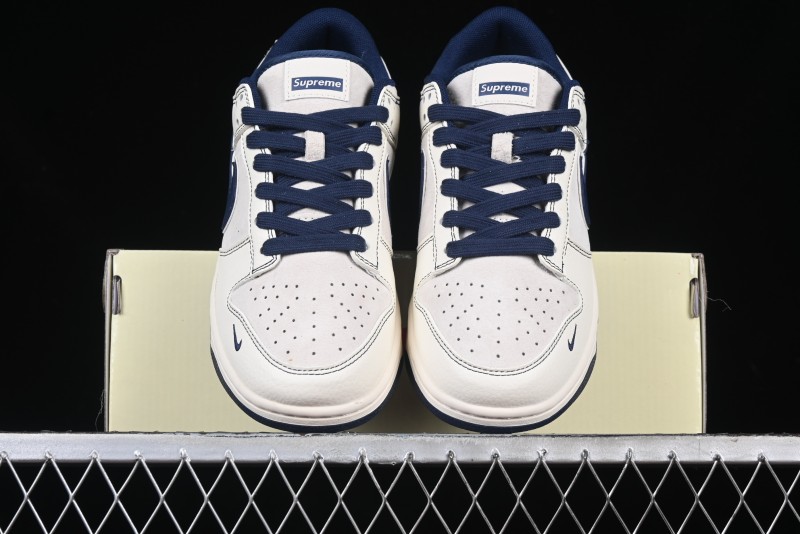 Nike SB Dunk Low Supreme Collaboration - Light Blue Double Swoosh Anniversary Custom Low-Top Casual Skate Shoes - XX3168-301