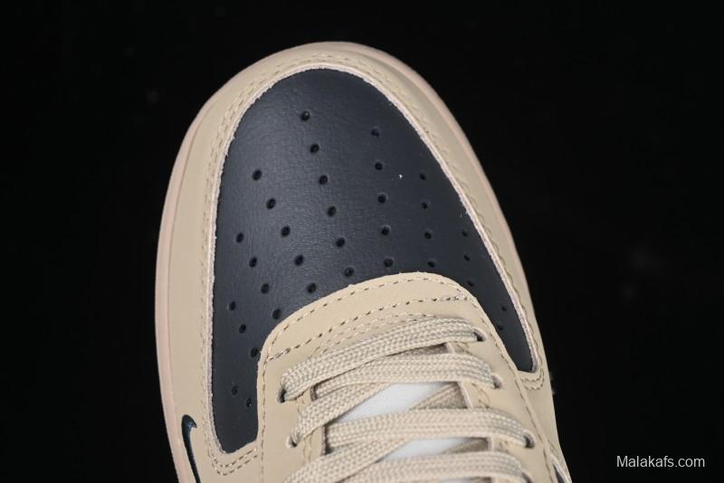 Nike Air Force 1 '07 Low Stussy Collaboration Grey Fog Swoosh Low-Top Casual Sneakers - KK1988-033