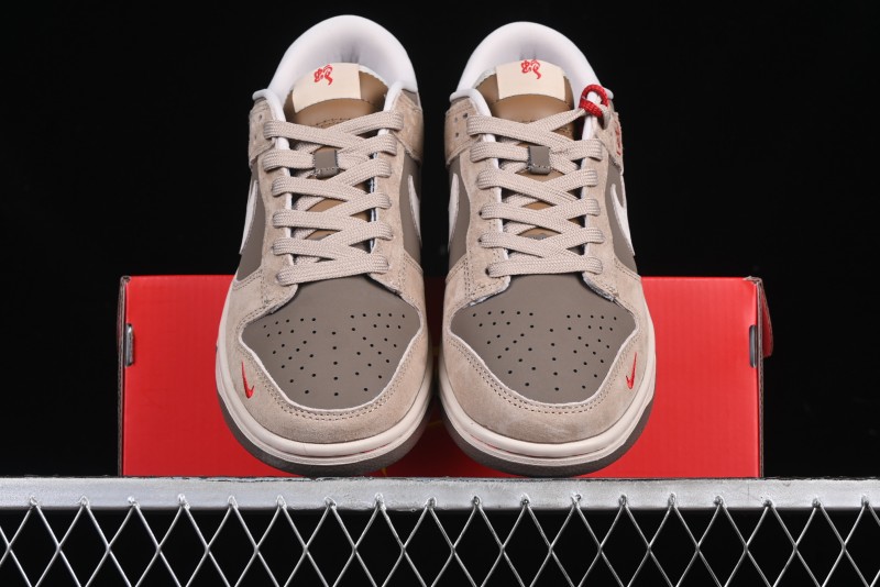 Nike SB Dunk Low Supreme Year of the Snake Limited Edition Anniversary Custom Casual Skate Shoes - AG3702-851