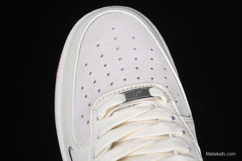 Nike Air Force 1 '07 Low The North Face Collaboration Beige Red Casual Sneakers - DM6688-047