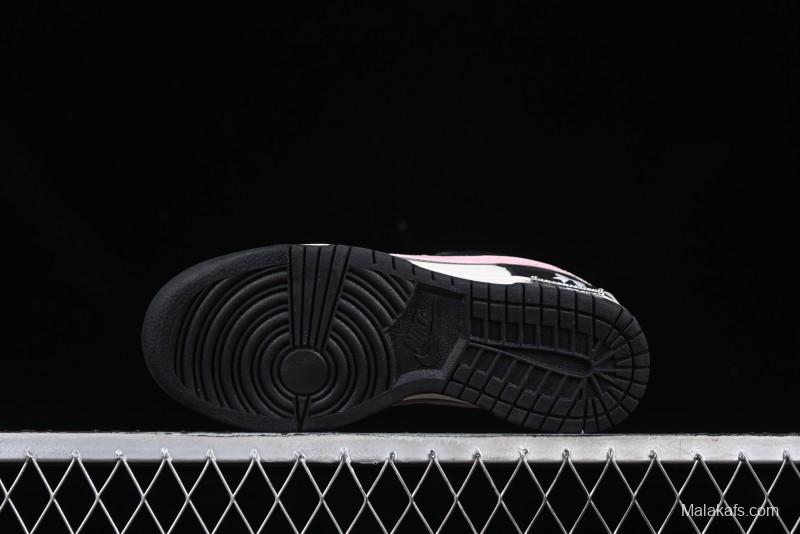 Nike SB Dunk Low Butterfly Bow Black White Pink Low-Top Casual Skate Shoes - BP1220-009