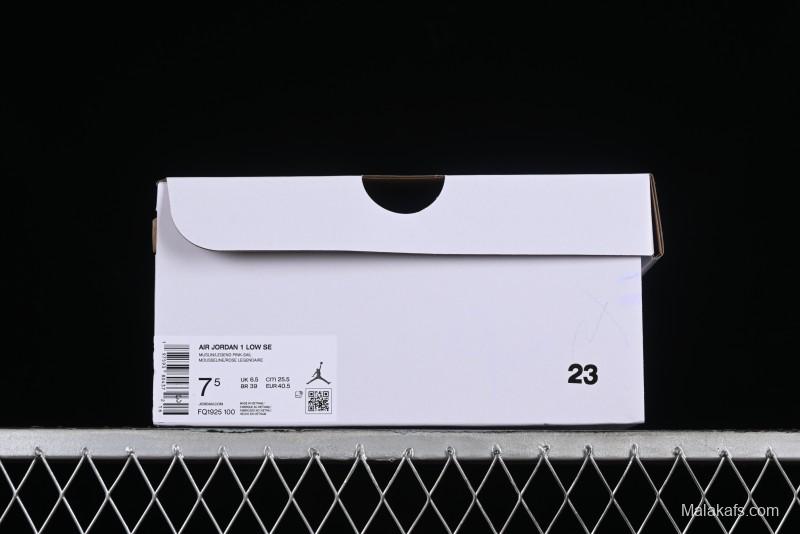 Nike Air Jordan 1 Low AJ1 Khaki Pink Low-Top Lifestyle Basketball Shoes - FQ1925-100