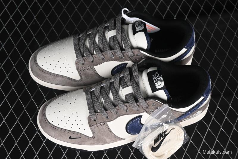Nike SB Dunk Low The North Face Collaboration - Mysterious Grey Anniversary Edition Customized Low-Top Casual Skate Shoes - XS1086-006