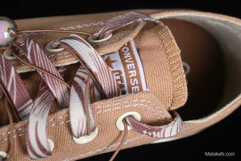 Converse All Star Platform Sneakers in Coffee Bean Milk Tea Color with OrthoLite Insole and Thick Sole for Height Boost - A11619C