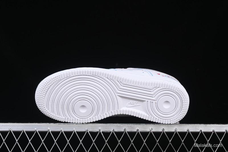 Nike Air Force 1 '07 Low Valentine's Day Limited Edition 2D Hand-Painted Graffiti Lollipop Casual Sneakers - TY0301-111