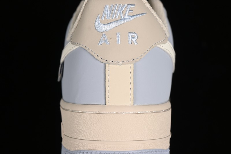 Nike Air Force 1 '07 Low Casual Sneakers in Ancient Blue with Full-Length Honeycomb Air Cushion - DB3301-199