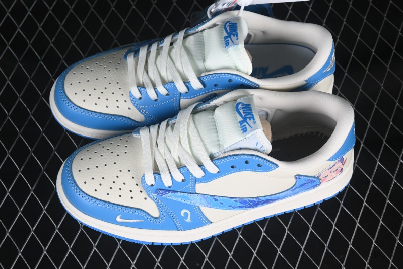 Nike Travis Scott x Fragment Design x Air Jordan 1 Low OG SP AJ1 Casual Sneakers - XS2025-066