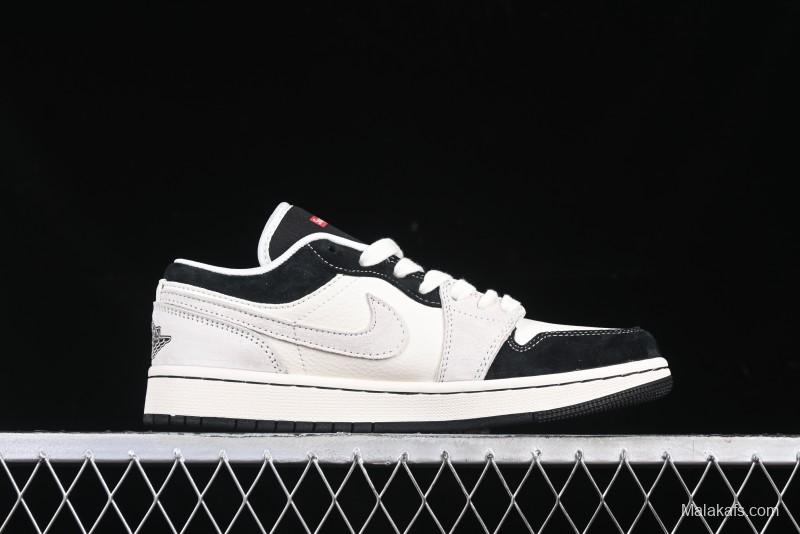 Nike Air Jordan 1 Low Supreme Collaboration Spider Custom High-End Retro Basketball Shoes - XS6086-007
