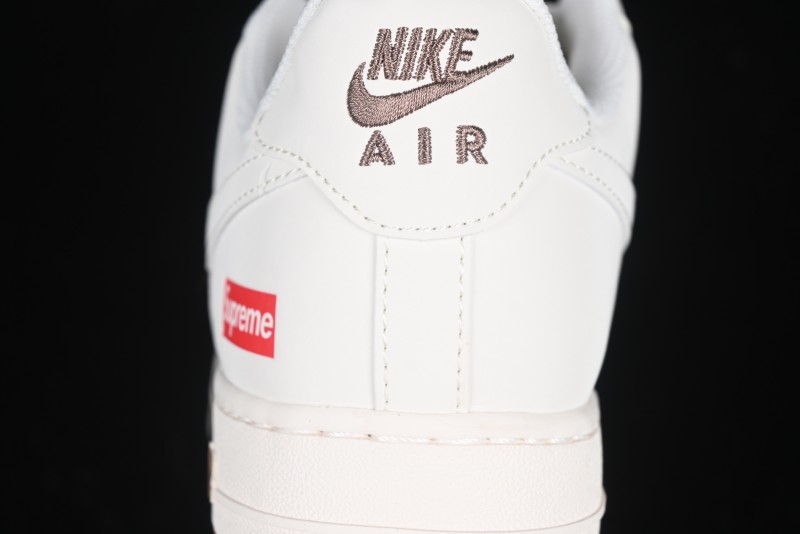 Nike Air Force 1 '07 Low Supreme Collaboration - Beige/Brown Colorway Low-Top Casual Sneakers BB7577-215