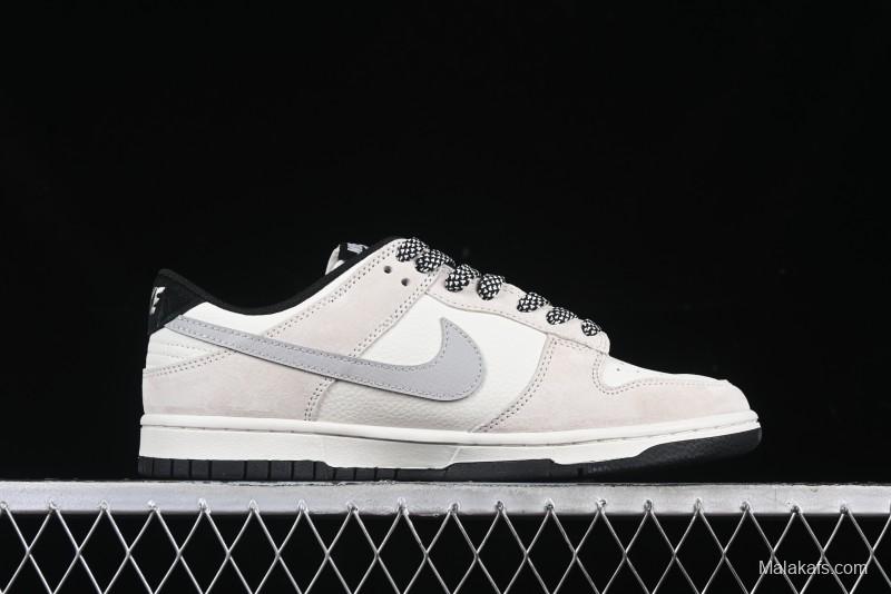 Nike SB Dunk Low Stussy Collaboration Grey Pig Suede Anniversary Custom Low-Top Casual Skate Shoes - DJ2024-061