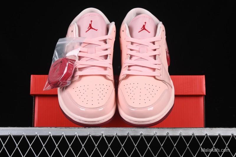 Nike Air Jordan 1 Low AJ1 Valentine's Day Jelly Pink Low-Top Lifestyle Basketball Shoes - HF3174-600