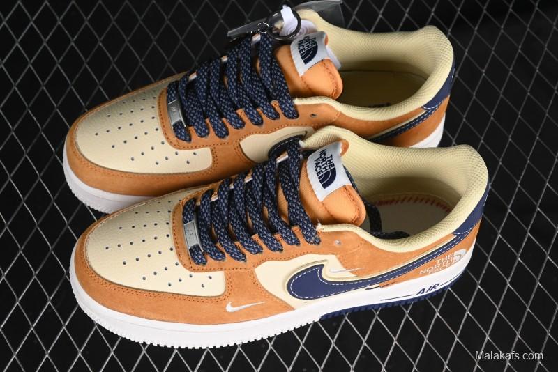 Nike Air Force 1 '07 Low The North Face Collaboration Sport Orange Low-Top Casual Sneakers - DM6688-053