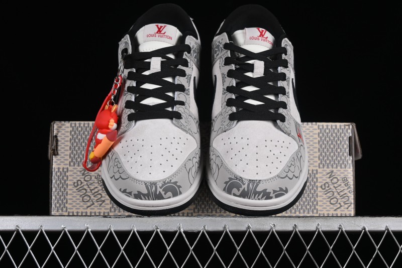 Nike SB Dunk Low Chinese New Year Limited Edition - Gray Dragon Anniversary High-End Custom Low-Top Casual Skate Shoes - XP3802-330