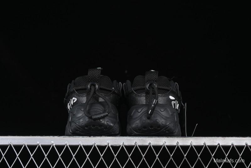 Fila Fusion Retro Mars Running Shoes with Lace-Up Design and Cushioned Sole - F12W422103FBK