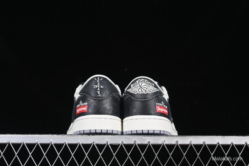 Nike Travis Scott x Fragment Design x Air Jordan 1 Low OG SP AJ1 Retro Sneakers - DM7866-050