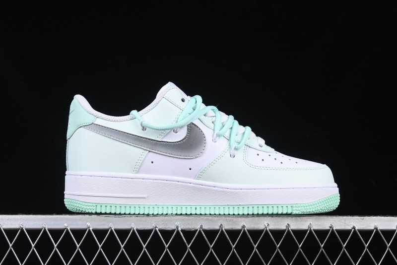 Nike Air Force 1 '07 Low Gold-Inlaid Jade Casual Sneakers with Strap - XV7981-476