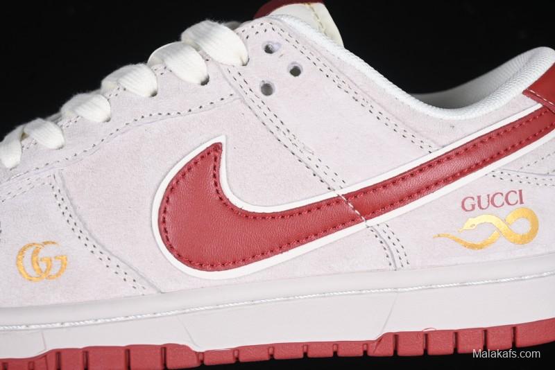 Nike SB Dunk Low Gucci Collaboration Red Snake Anniversary High-End Custom Low-Top Casual Sneakers - XX3168-111